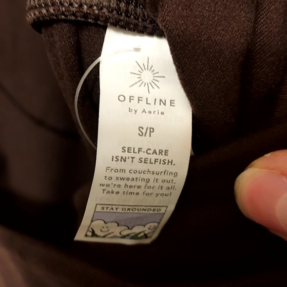 The Hugger Cinch Pant Brown Aerie Lounge Pants NWT - Picture 3 of 7